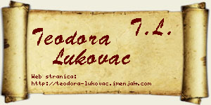 Teodora Lukovac vizit kartica